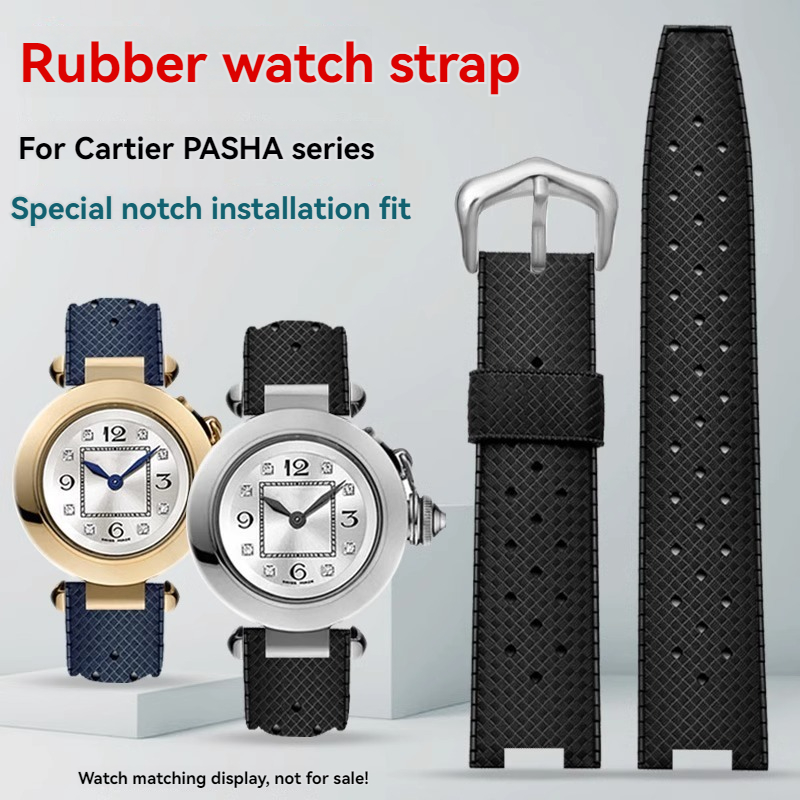 Rubber Men's Watch Strap for C - Cartier Watch Tank review and price