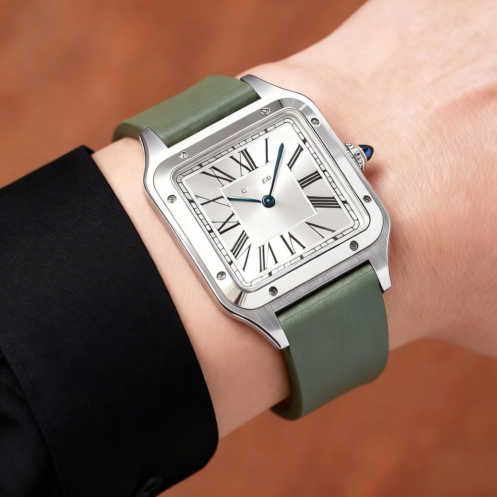 15.5mm 17.5mm Fit for Cartier  - Cartier Watch Santos review and price